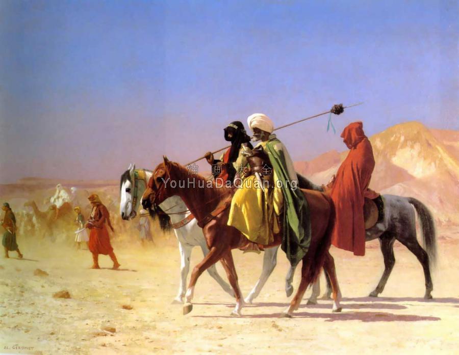 Arabs Crossing the Desert - 让·莱昂·杰罗姆